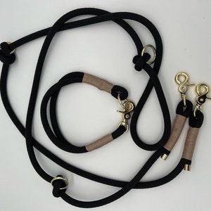 Tauleine & Halsband nach Maß, Set, 3- fach verstellbar, Hundeleine, Tauleine, Halsband, Individuell, Handmade, PPM, Tau, Maß, Wunschfarbe