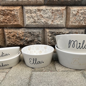 Bowl, Personalized Food Bowl, Food Bowl, Dog Bowl, Cat, Dog, Bowl, Ceramic Bowl, Personalized, Dog Bowl, Food Bowl