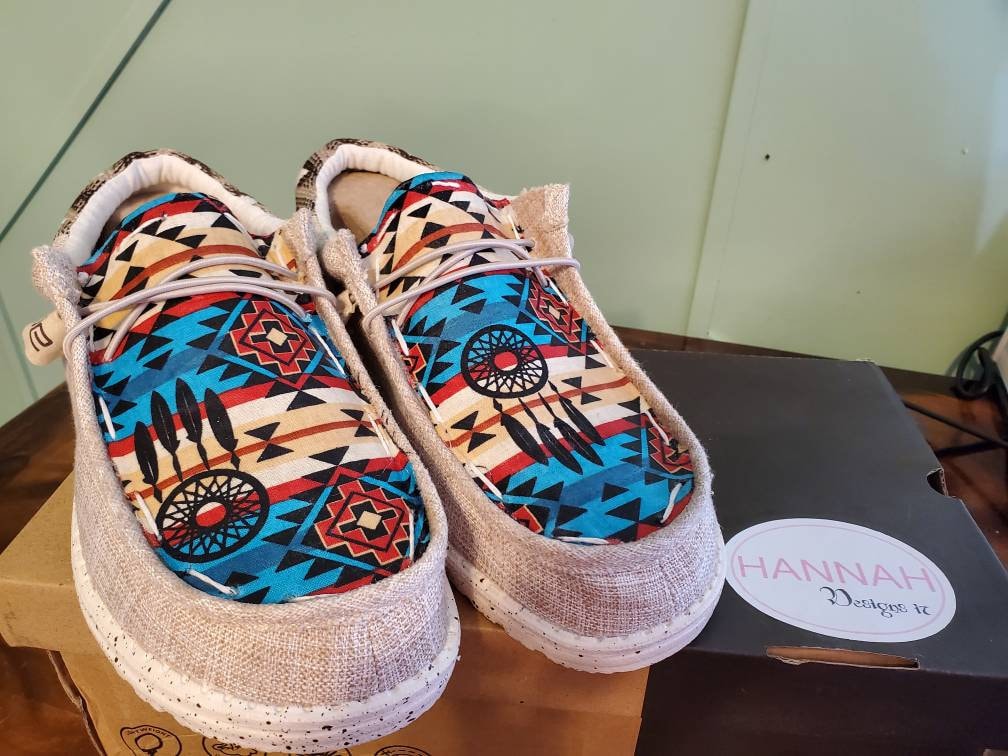 Custom Hey Dudes aztec and Dreamcatchers Etsy
