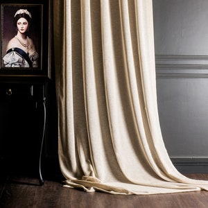 Linen sheer curtain for livingroom bedroom kitchen luxury custom tulle different colors options
