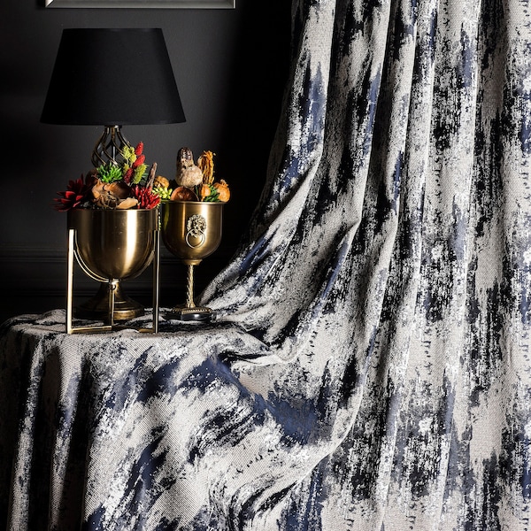 Slate Blue Curtains - Etsy