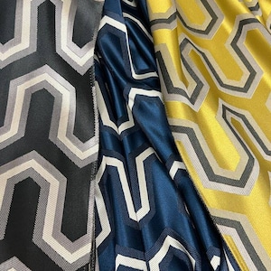 Striped Patterned Curtain: Caramel, Copper, Gold, Black, Blue, Gray - Custom Size