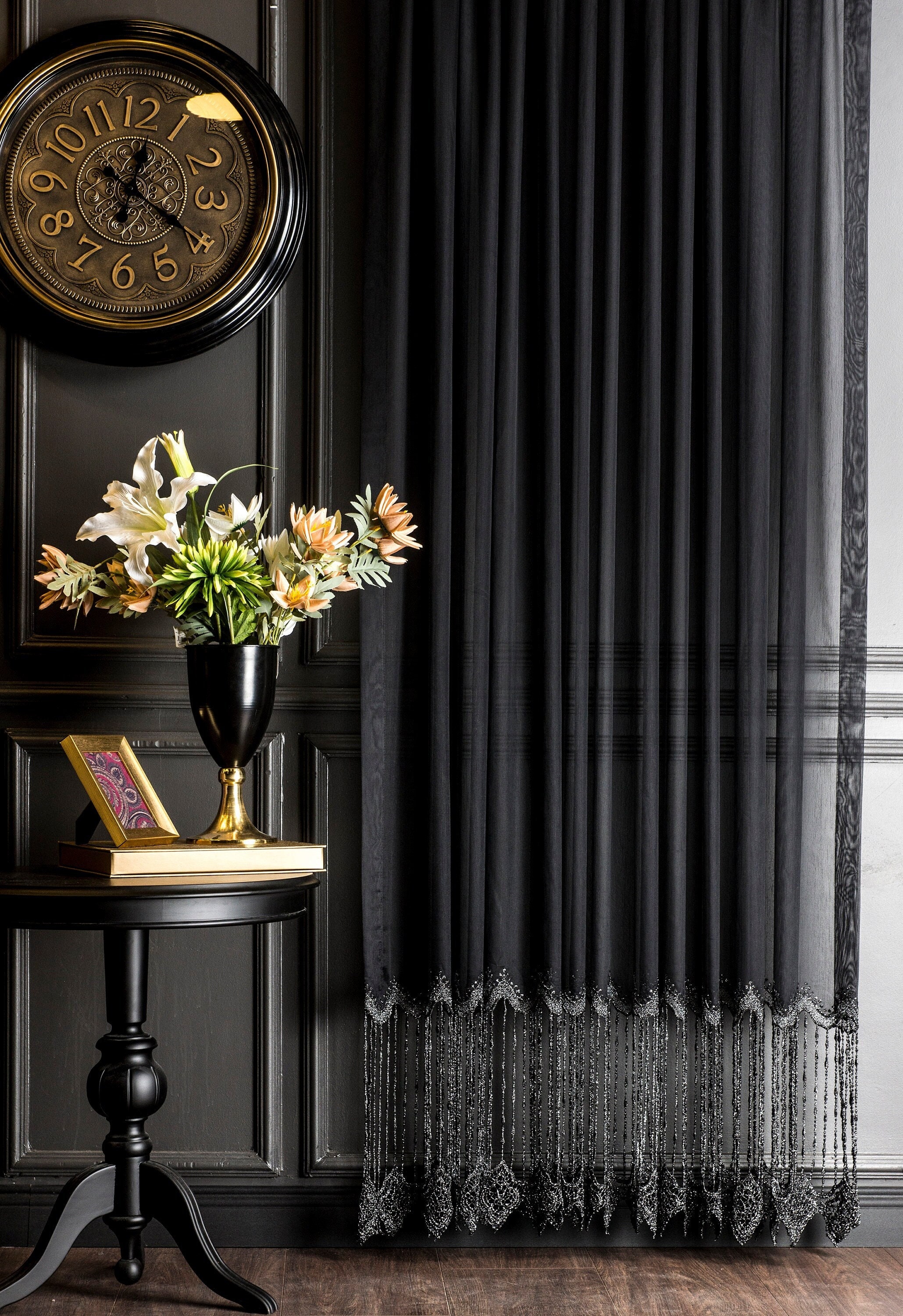Black clearance sheer curtains