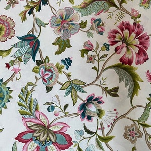 Linen Curtains Panel Flower Leaf Luxury kitchen bedroom living room botanical Striped Pattern Fabric pink green red blue yellow custom drape