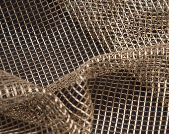 Voilage doré en filet pour salon et chambre à coucher, tulle de luxe, argent, cuivre, blanc, marron, pierre, voilage métallique