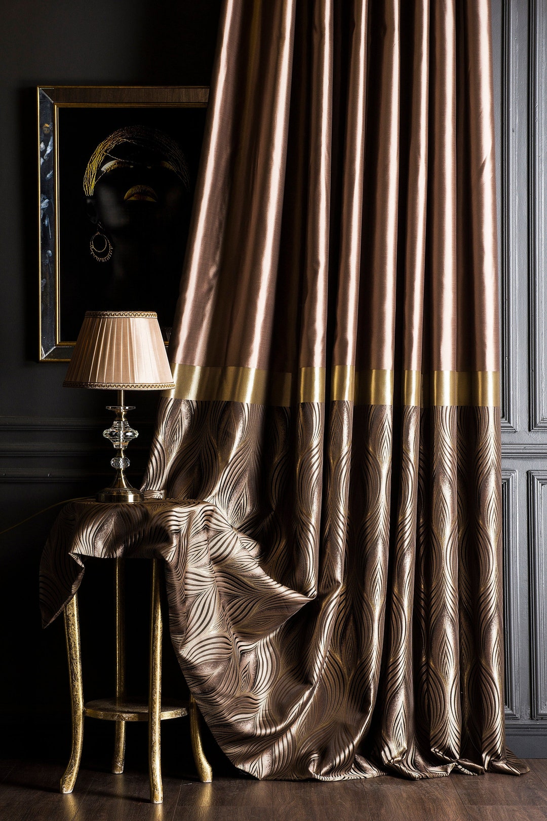 Brown And Gold Curtains