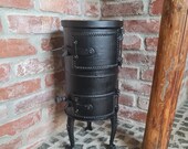 .RAR Antique Cast Iron Stove, Mini Cast Iron Fireplace, Mini Fireplace, Wood Stove