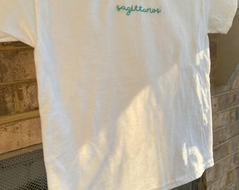 Custom Zodiac Sign Hand Embroidered Baby Tee