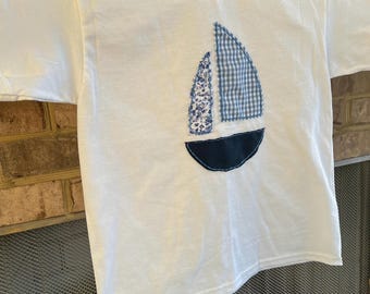 Sailboat Patchwork Baby Tee