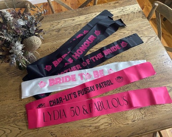 Personalised Sashes