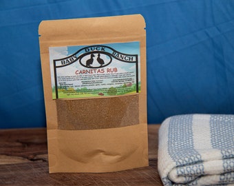 Baby Duck Ranch Carnitas Rub, seasoning for slow cooker carnitas, for pork butt, pork shoulder, beef chuck roast, carnitas tacos