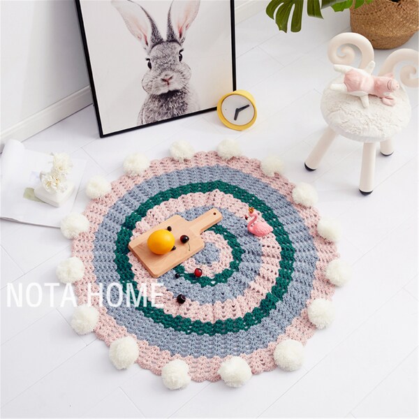Knitted Rug Etsy