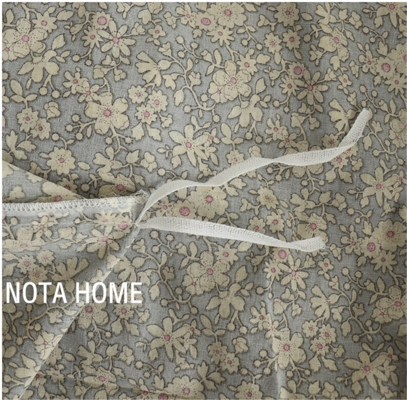 100 Cotton Gray Floral Duvet Cover Twin/full/queen Duvet Etsy