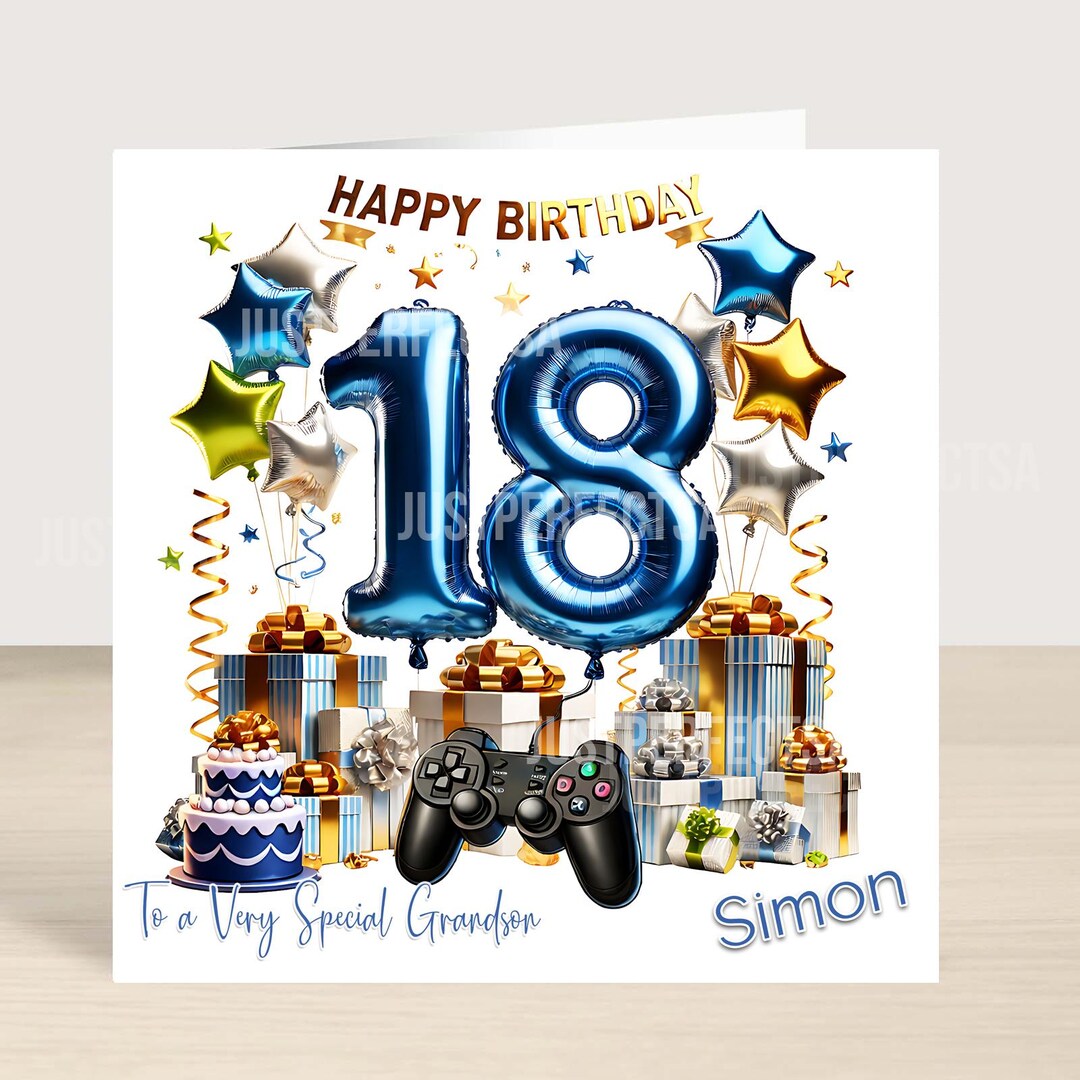 Personalised 18th Birthday Card for Boys, Grandson, Son, Brother ...