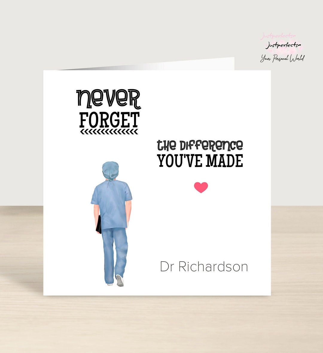 Personalised Doctor Thank You Card, Surgeon, GP, Never Thank You