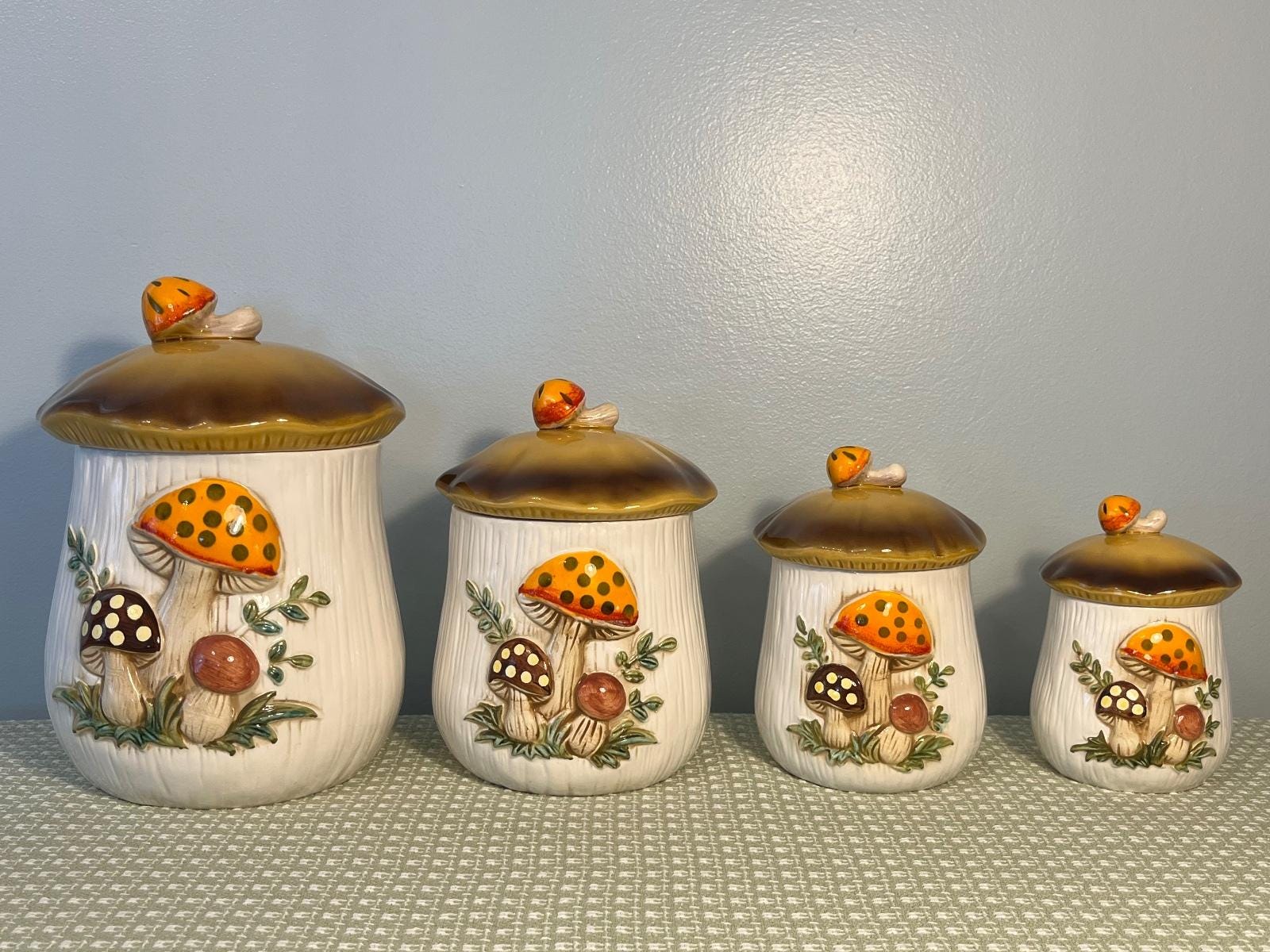 70s Sears Mushroom Canister - Etsy