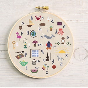 Alphabet Sampler Cross Stitch Pattern