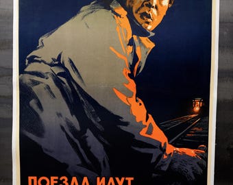 Película policial alemana original de 1951, en idioma ruso, con respaldo de lino.