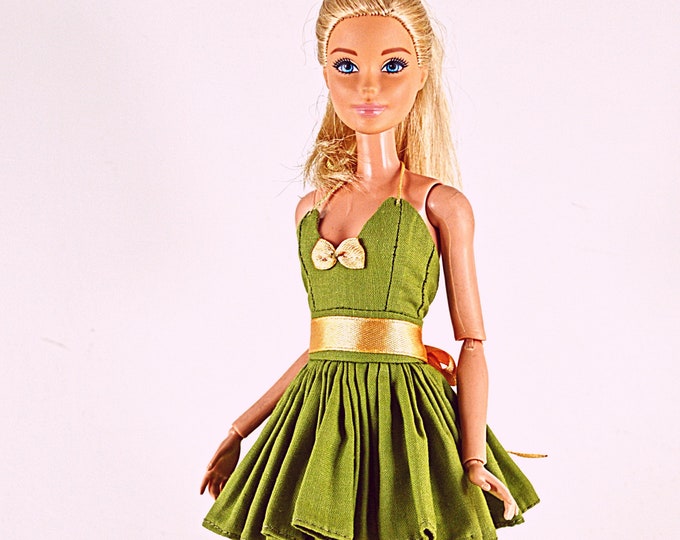 Green Dress Doll Clothing PIPDOLLS Etsy