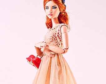 Romantic Tulle & Lace Doll Dress: Handmade PIPDOLLS Clothing
