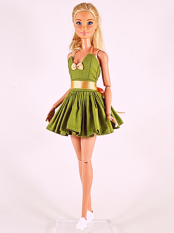 Green Dress Doll Clothing PIPDOLLS Etsy