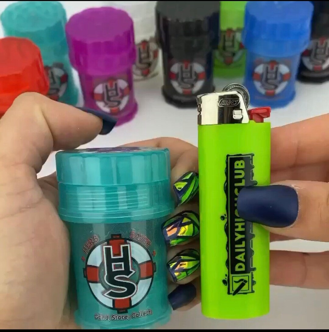 Mini Herb Saver Grinder 1.5 X 2.5 Herb Grinder various Colors Available