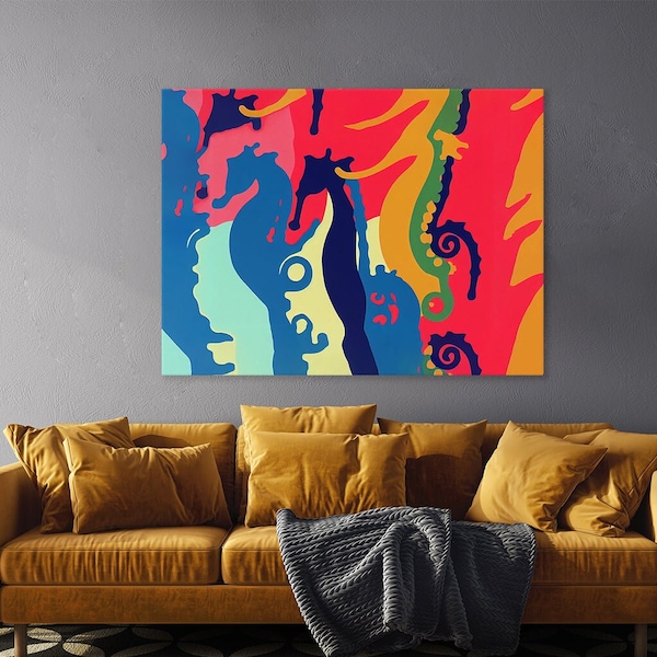 Seahorse 3 Canvas Wall Art Decor