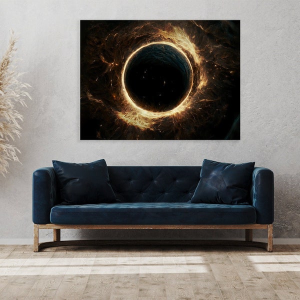 Black Hole Canvas Wall Art Decor