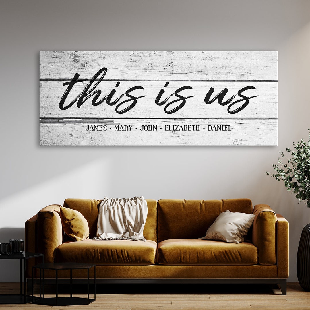 Personalized This is Us, Custom Canvas Wall Art Decor - Etsy