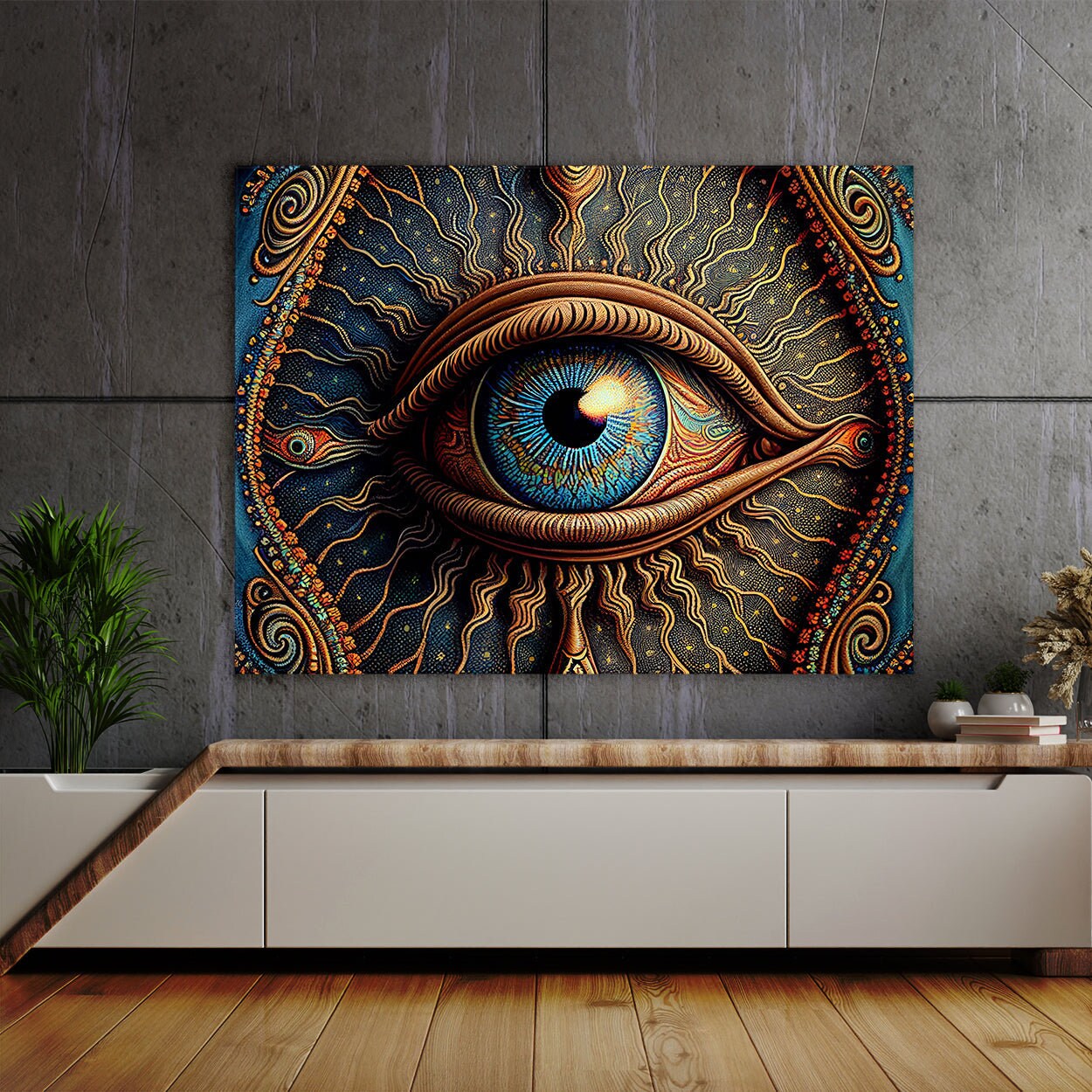 Dmt Trippy Third Eye Psychedelic 17 Canvas Wall Art Decor - Etsy
