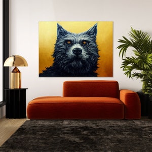 Decoração de arte de parede em tela Lobisomem 9