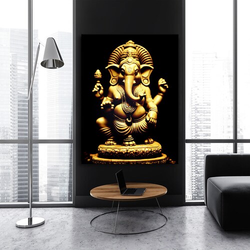 Ganesha 25 Canvas Wall Art Decor Etsy