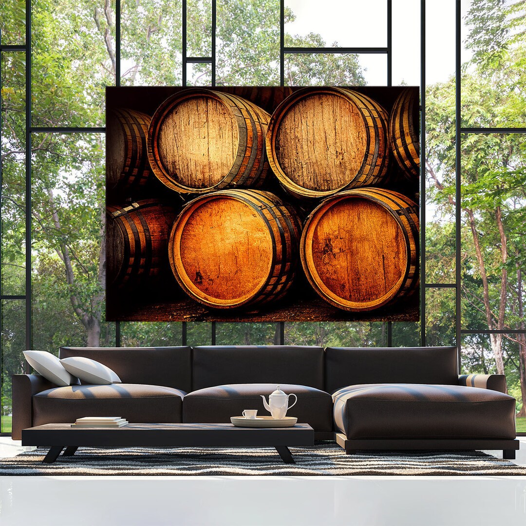 Whiskey Barrels 17 Canvas Wall Art Decor - Etsy