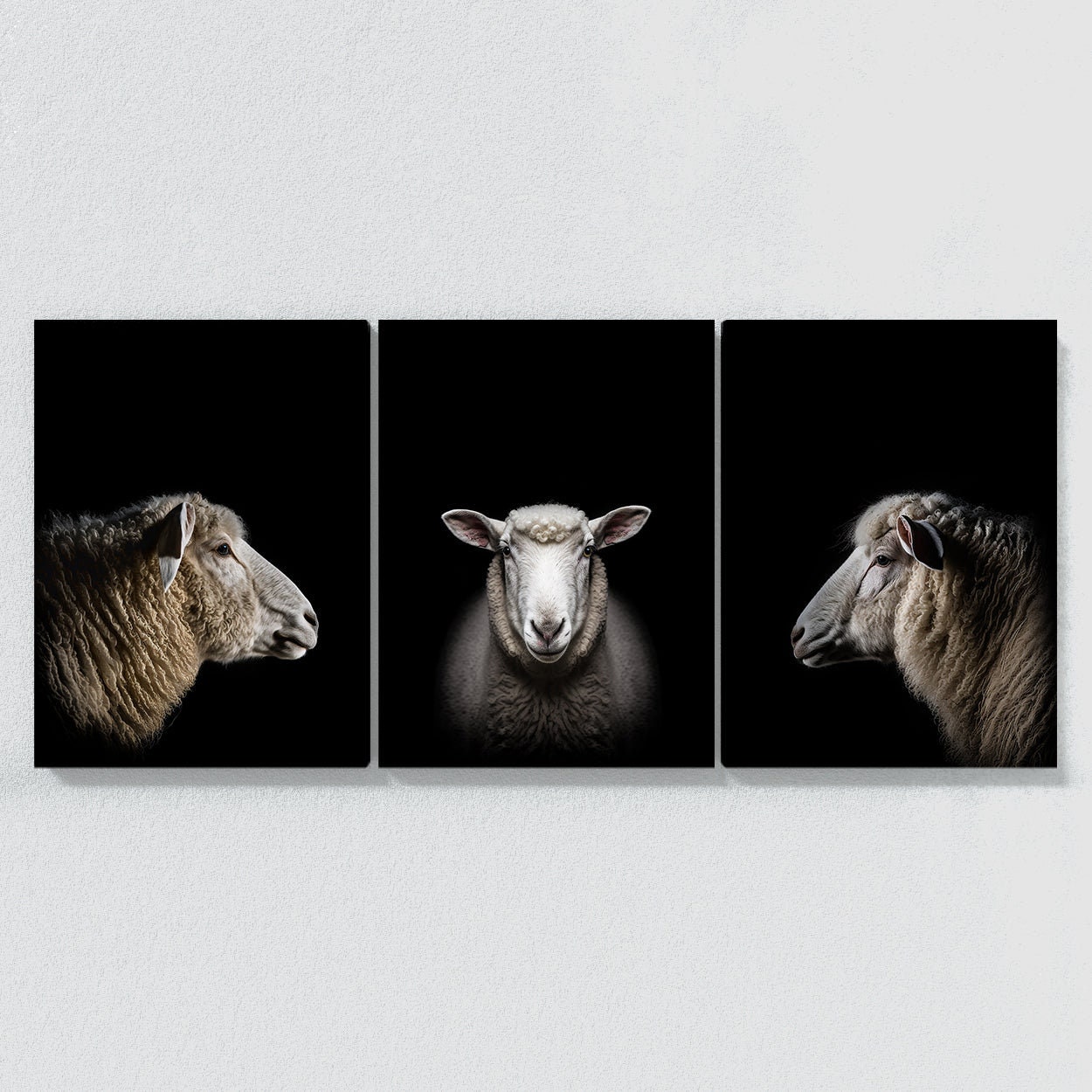 Sheep Canvas Wall Art Decor Etsy