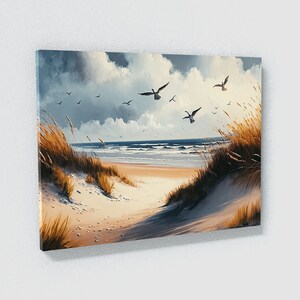 Nautical Beach Seagulls Flying 42 Canvas | Wall Art Home Decoration ...