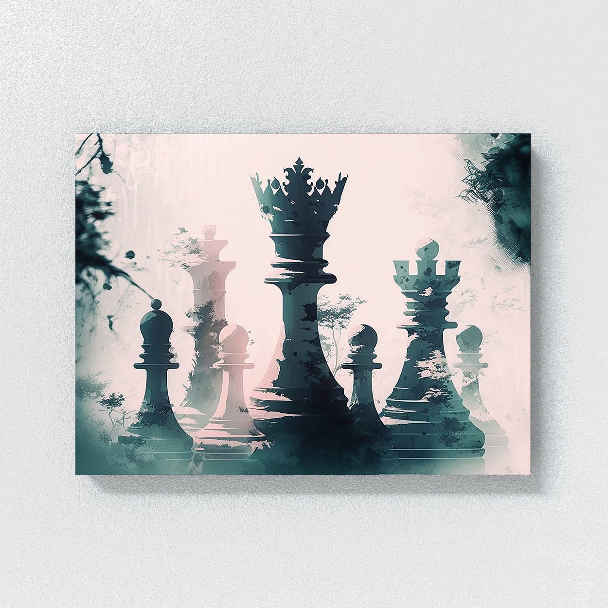 Game of Chess, 1555 Canvas Wall Art Print, Home Decor