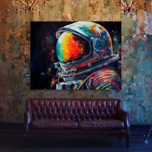 Astronaut Graffiti 55 Canvas Wall Art Decor