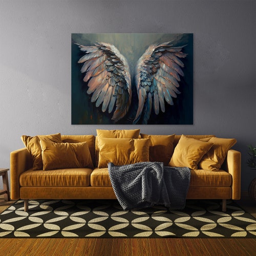 Angel Wings 15 Canvas Wall Art Decor Etsy