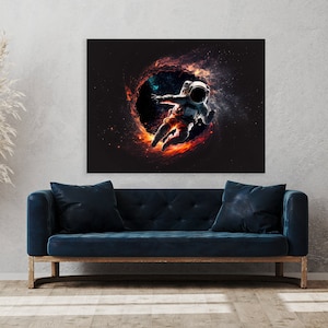Astronaut In Blackhole 50 Canvas Wall Art Decor