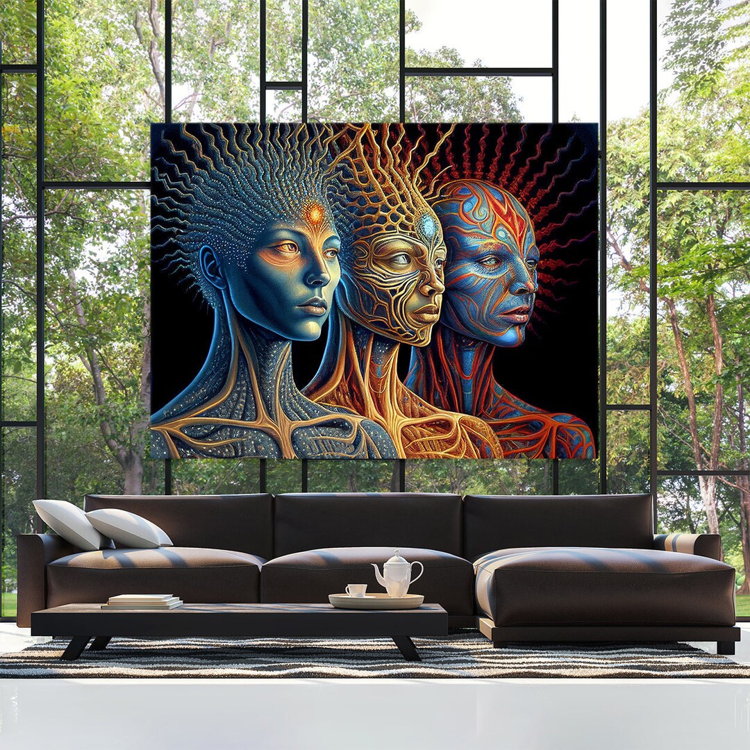 Dmt Trippy Entities 27 Canvas Wall Art Decor - Etsy