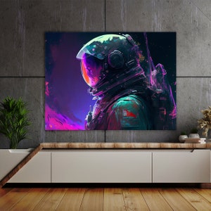 Astronaut Cyberpunk 98 Canvas Wall Art Decor