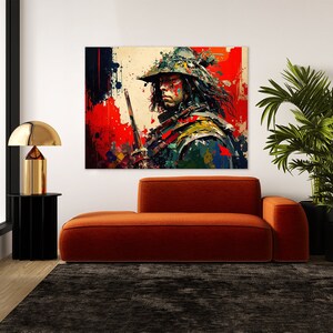 Samurai Art Abstract 13 Canvas | Wall Art Home Decoration Painting ...