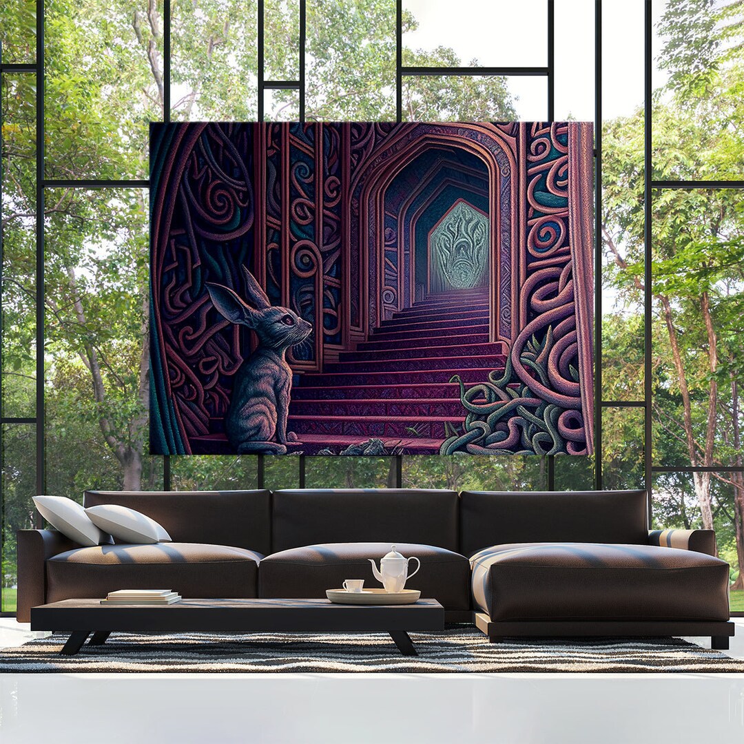 Dmt Trippy Down the Rabbit Hole 98 Canvas Wall Art Decor - Etsy