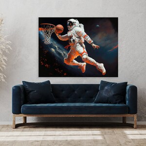 Astronaut Basketball 101 Canvas Wall Art Decor