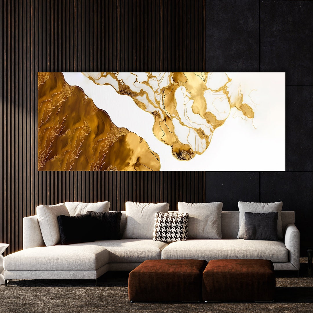 Marble Modern Luxury Gold 1 Canvas Wall Art Decor - Etsy