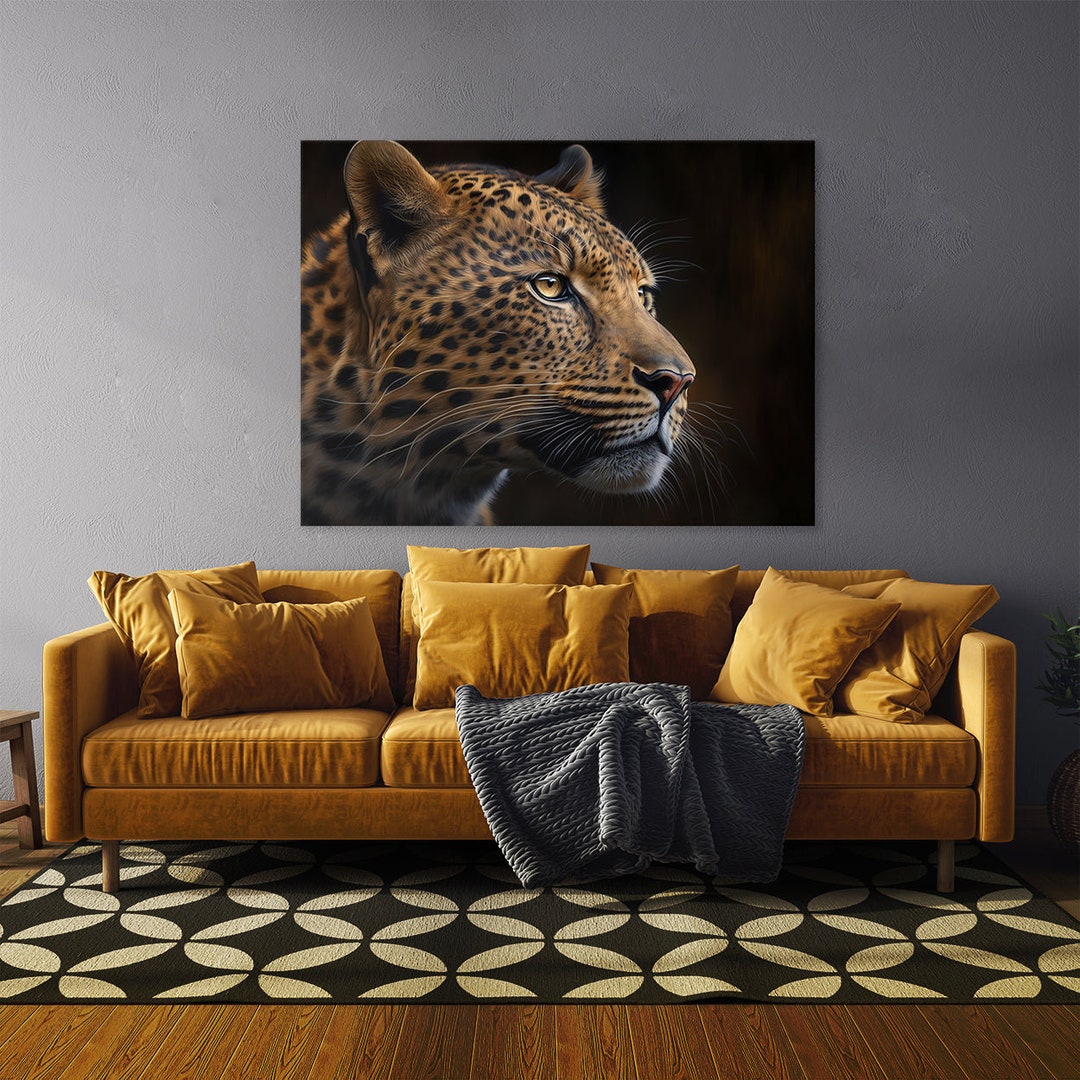 Leopard Profile Portrait 21 Canvas Wall Art Decor - Etsy