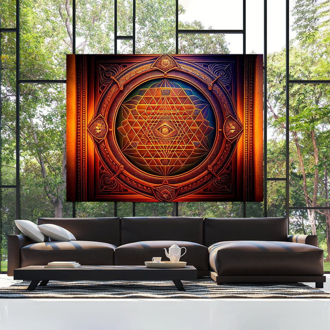 Sri Yantra 62 Canvas Wall Art Decor - Etsy