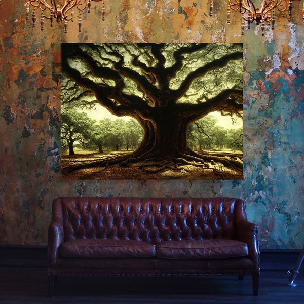 Angel Oak Canvas Etsy