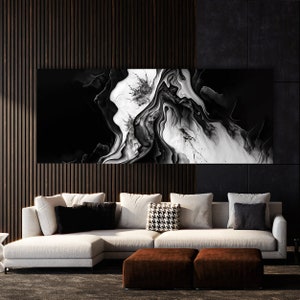 Marble Modern Luxury Black White 71 Canvas Wall Art Decor