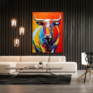 Bull 30 Canvas Wall Art Decor